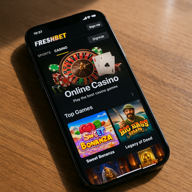 FreshBet - Mobile Platform Interface - Responsive Gaming Experience